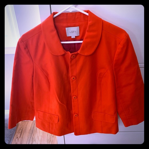Orange Loft 3/4 sleeve suit jacket - Picture 1 of 4